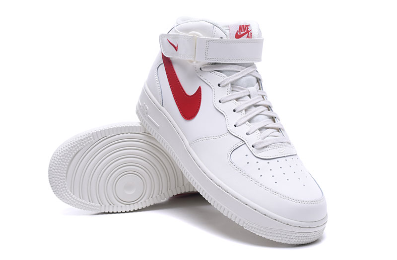 Nike Air Force 1 Mid 耐克AF1白红中帮运动板鞋 图片8