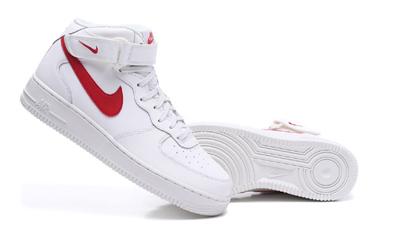 Nike空军一号Mid 耐克AF1白红中帮运动板鞋