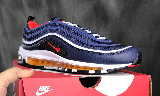 公司级 Nike Air Max 97“Midnight Navy”海军蓝红子弹”