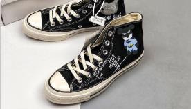 Converse all star匡威1970S 经典黑色三星标高帮帆布鞋